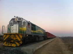 Coal train leaving Moatize